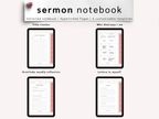 Sermon Notebook Journal Digital Planner