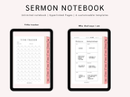 Sermon Notebook Journal Digital Planner