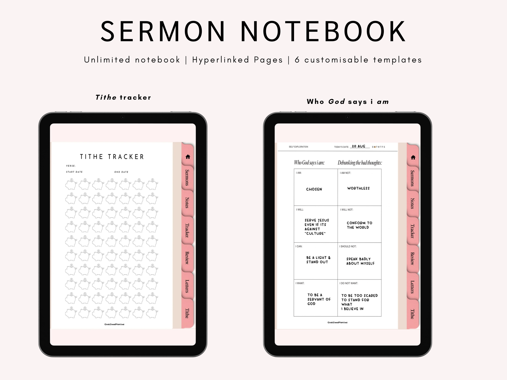 Sermon Notebook Journal Digital Planner