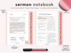 Sermon Notebook Journal Digital Planner
