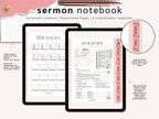Sermon Notebook Journal Digital Planner