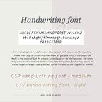 GSP minimal handwritten font for GoodNotes