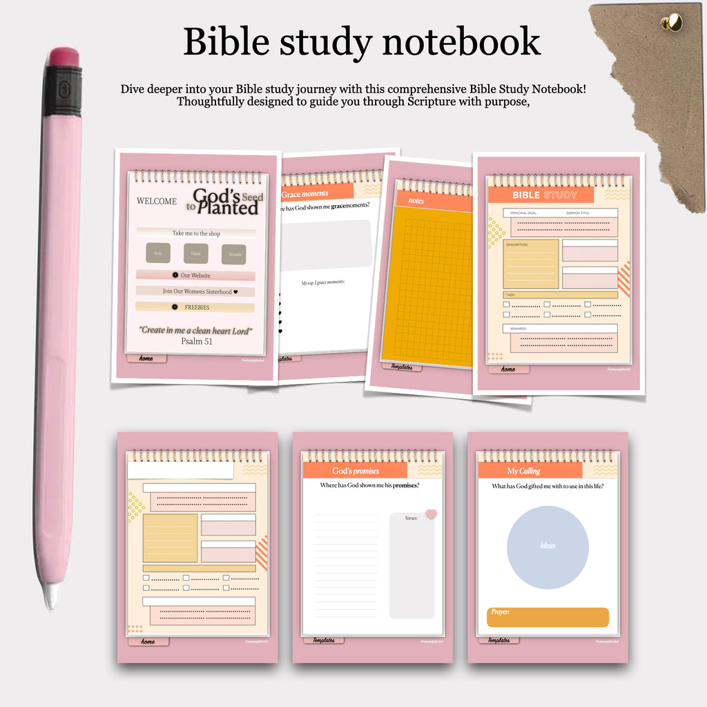 Bible Study Notebook –  Deepening in God’s Word