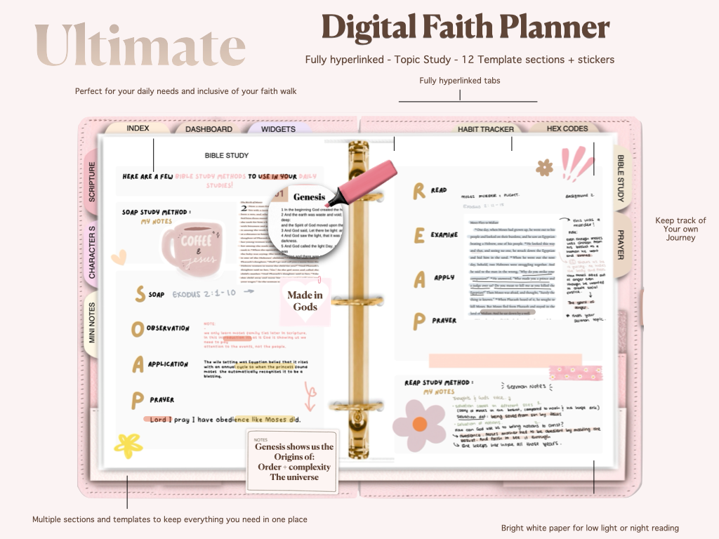 Digital Goodnotes iPad Faith Planner
