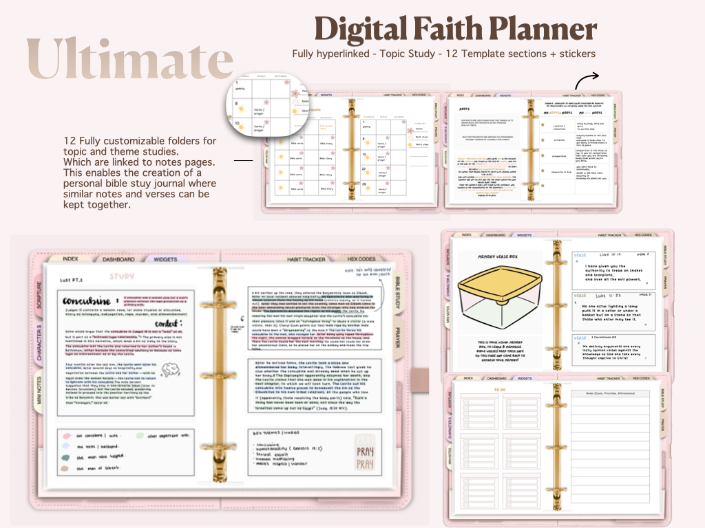 Digital Goodnotes iPad Faith Planner