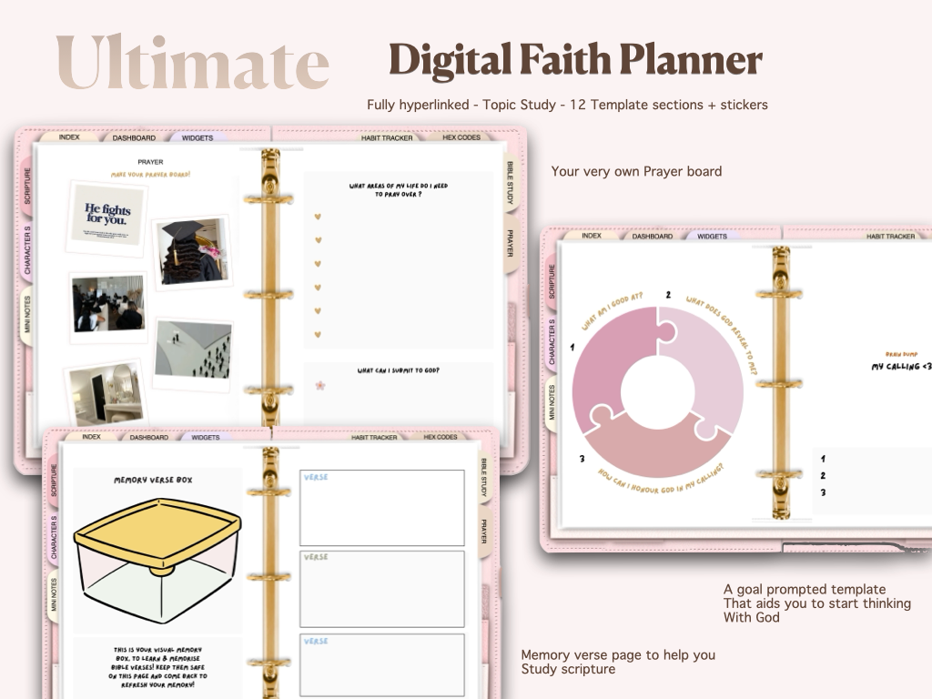 Digital Goodnotes iPad Faith Planner