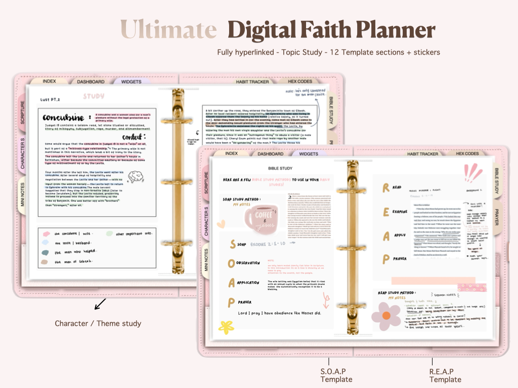 Digital Goodnotes iPad Faith Planner
