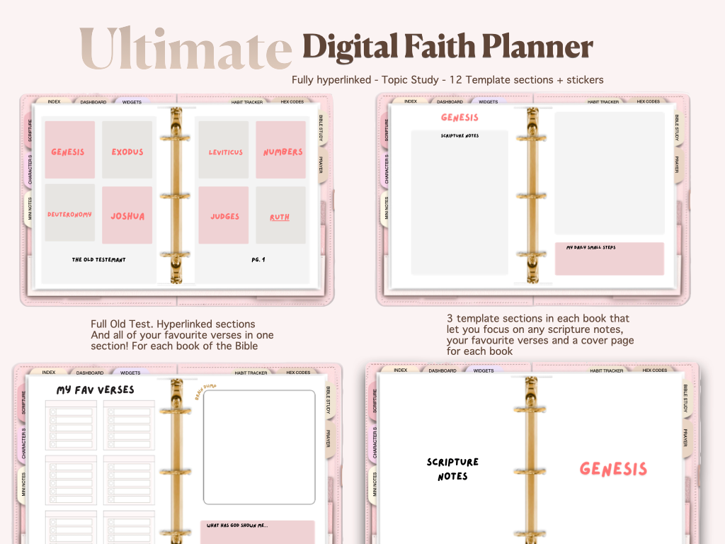 Digital Goodnotes iPad Faith Planner