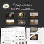 2025 Monthly Calendar Wallpapers – Digital Sticker Set