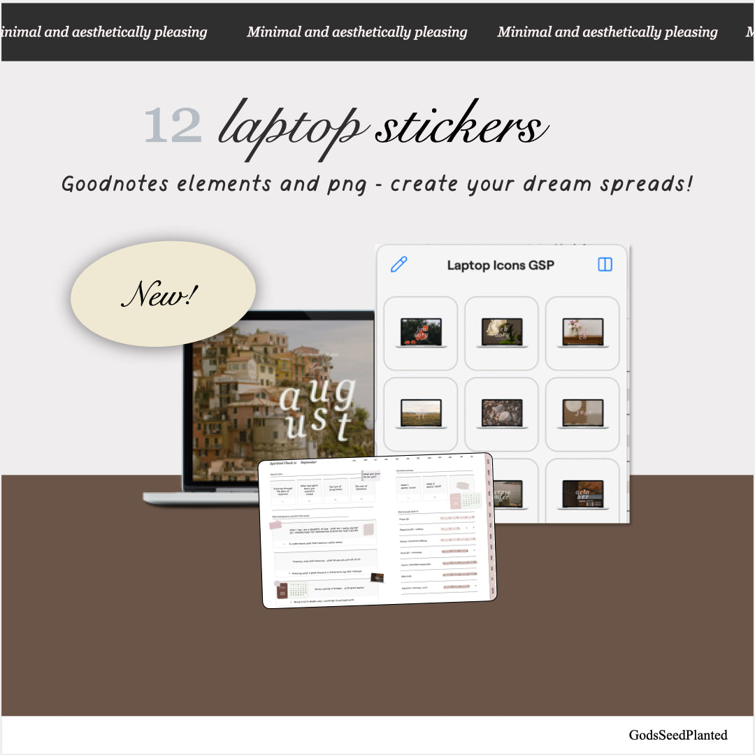 2025 Monthly Calendar Wallpapers – Digital Sticker Set